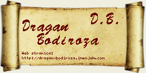 Dragan Bodiroža vizit kartica